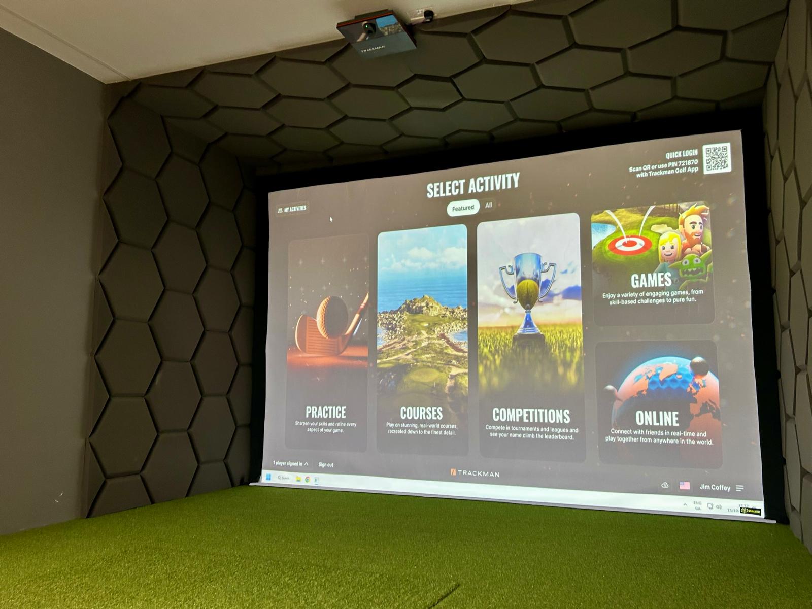 Hexagonal Golf Simulator Wall and Ceiling Foam Panels