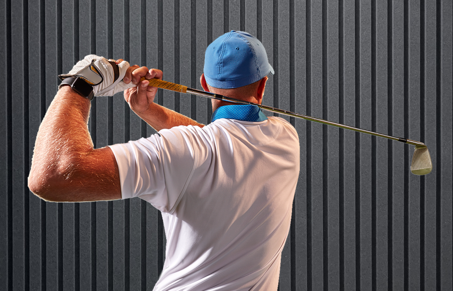 Pro-coustix Faux Leather Golf Simulator Impact Protection Panels 500 x 500mm