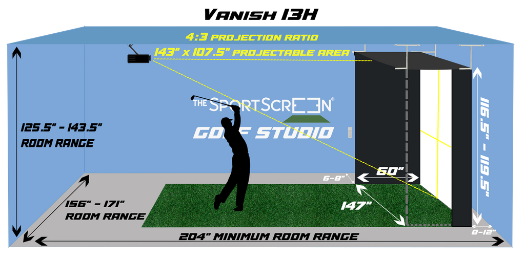 Vanish Series Retractable Golf Enclosure (Vanish 13H)
