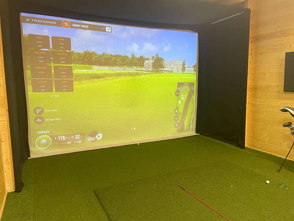 Custom made Golf Simulator Enclosure with GTS Ultra Impact Screen