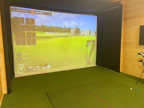 Custom made Golf Simulator Enclosure with GTS Ultra Impact Screen