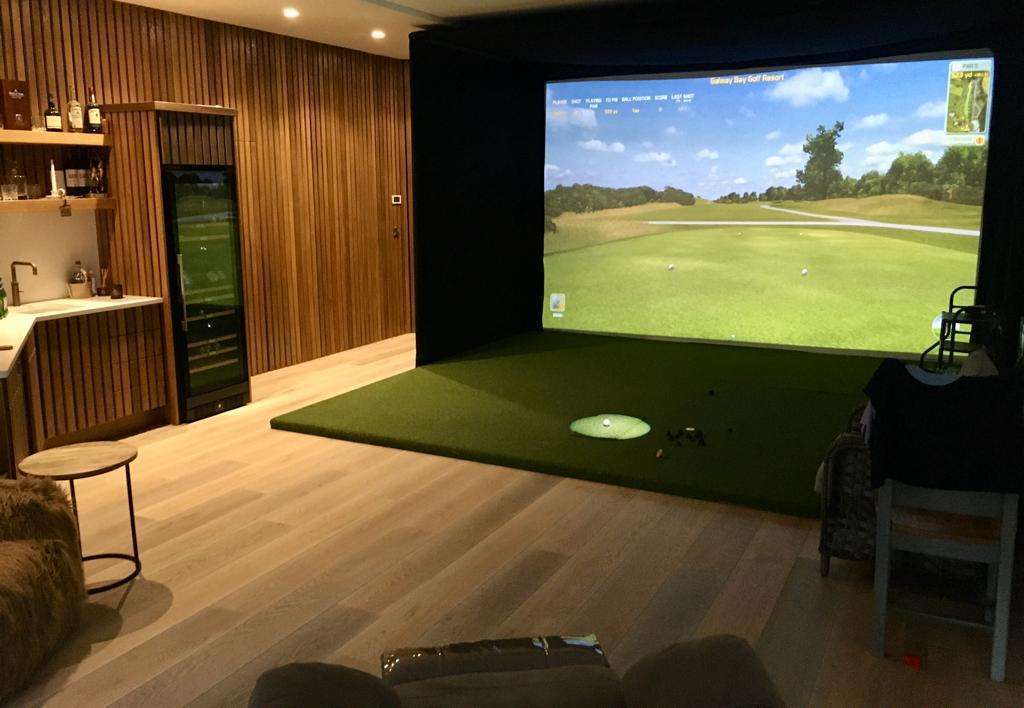 Custom made Golf Simulator Enclosure with GTS Ultra Impact Screen