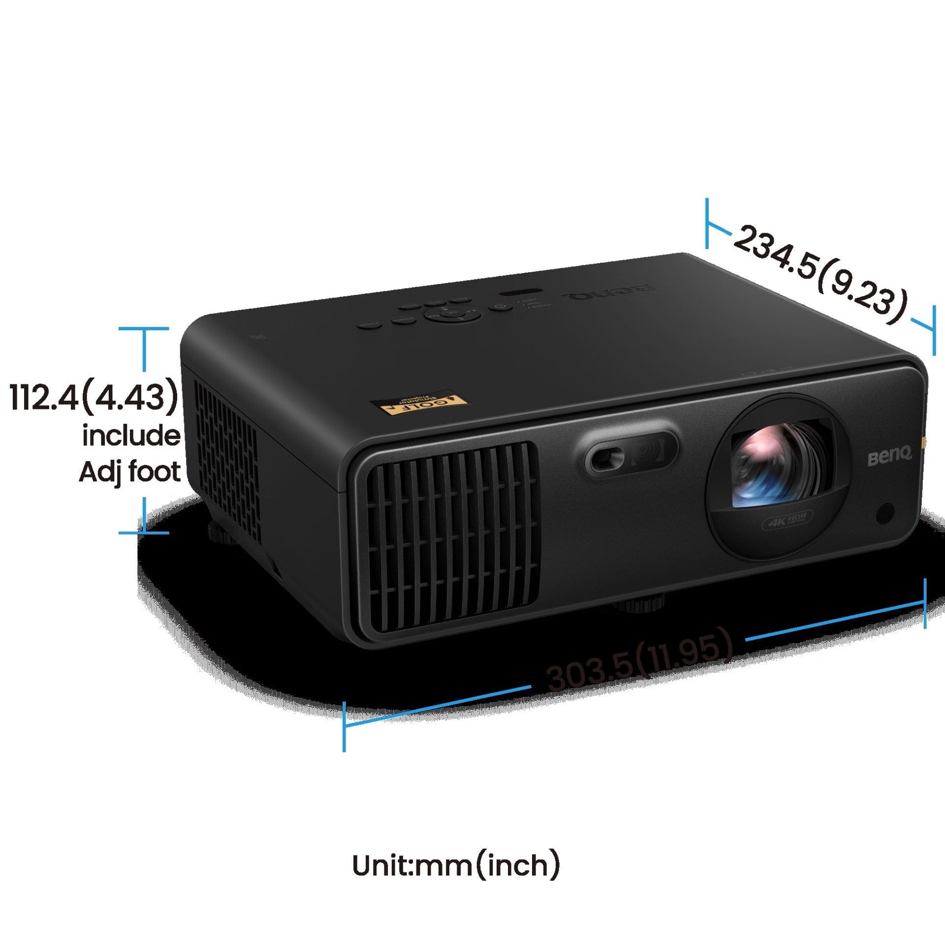 BenQ AK700ST 4000-Lumen 4K Short Throw Laser Golf Simulator Projector